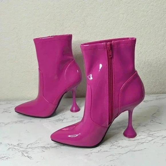 INC Womens Ibrina Faux Leather
Pointed Toe Ankle Boots Pink Size 5 - Picture 3 of 12